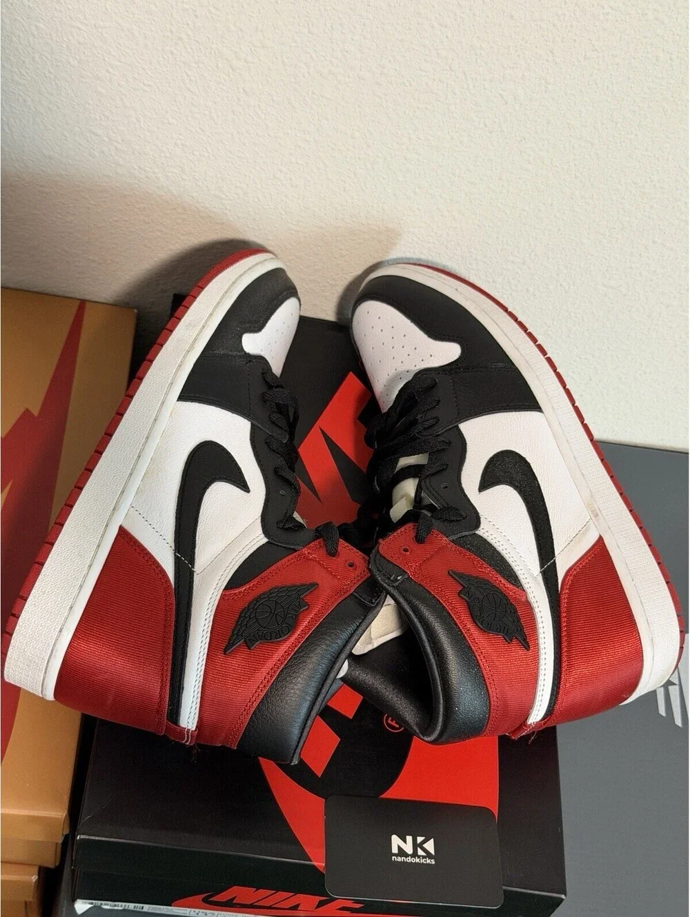 Air Jordan 1 High OG Size 11.5W/10M Black/Black-White-Varsity Red CD0461-016